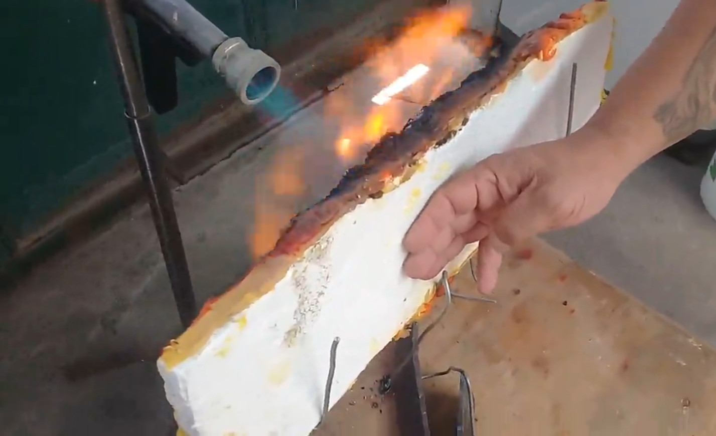 Muestra B6-182 en laboratorio