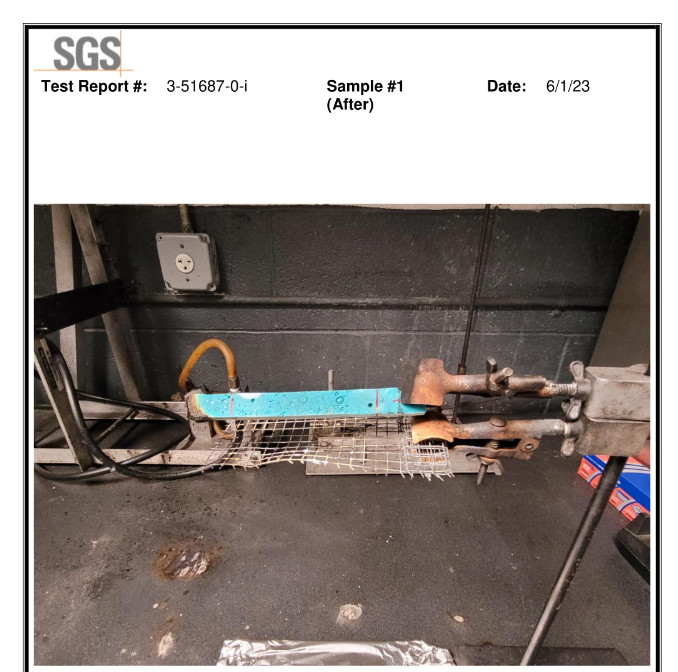 Muestra ensayada SGS — Después